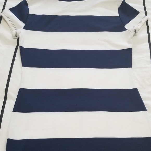 Forever 21 dress, Size S, navy blue&white striped - Picture 3 of 4